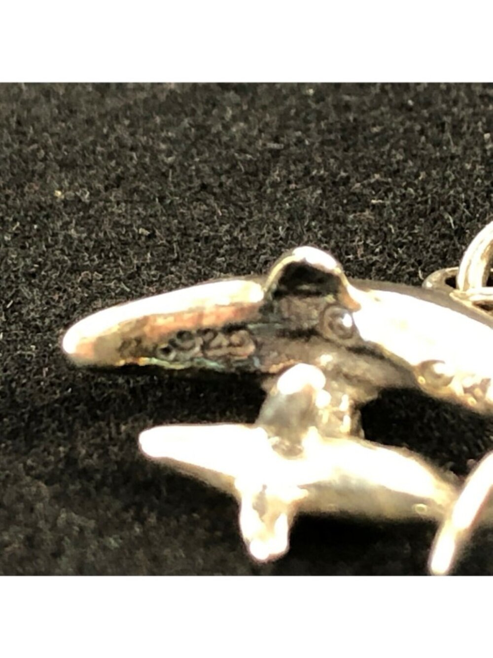 Sterling Silver 925 Dolphin Charm Pendant 2.02g - Picture 5 of 7